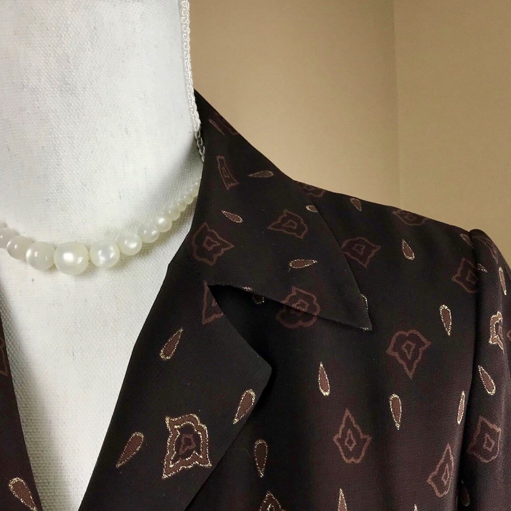 👗 Liz Claiborne Chocolate Paisley Dress, Size 4